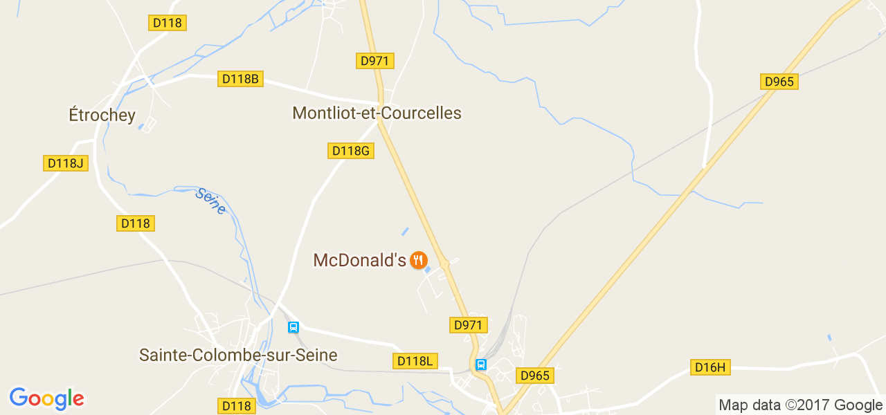 map de la ville de Montliot-et-Courcelles