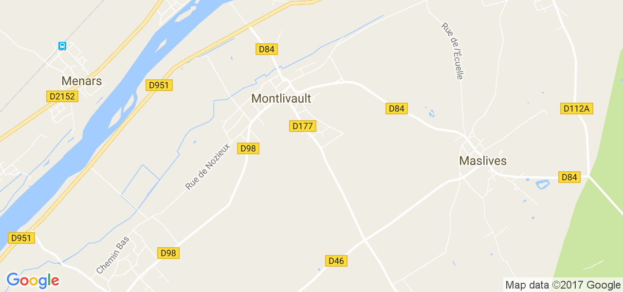 map de la ville de Montlivault