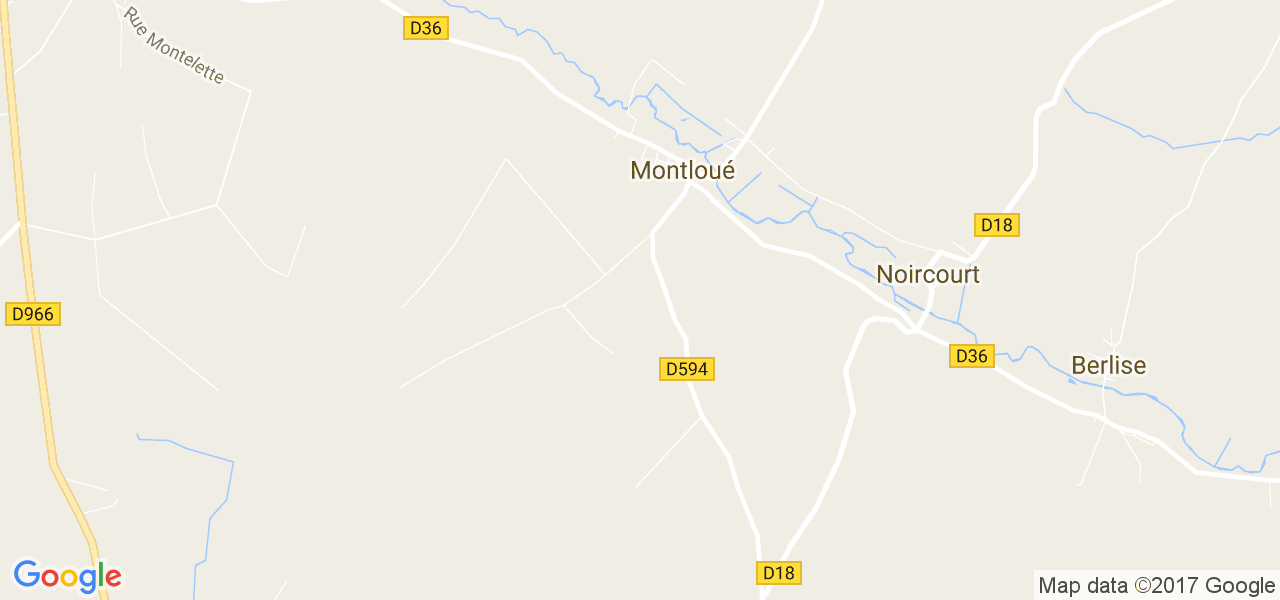 map de la ville de Montloué