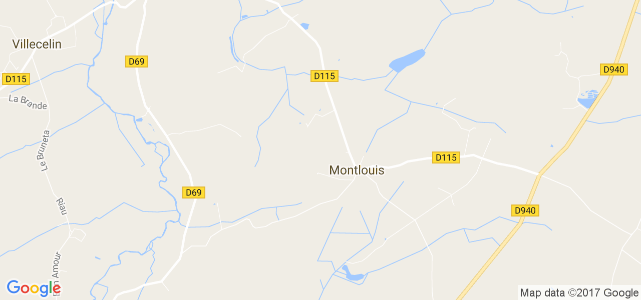 map de la ville de Montlouis
