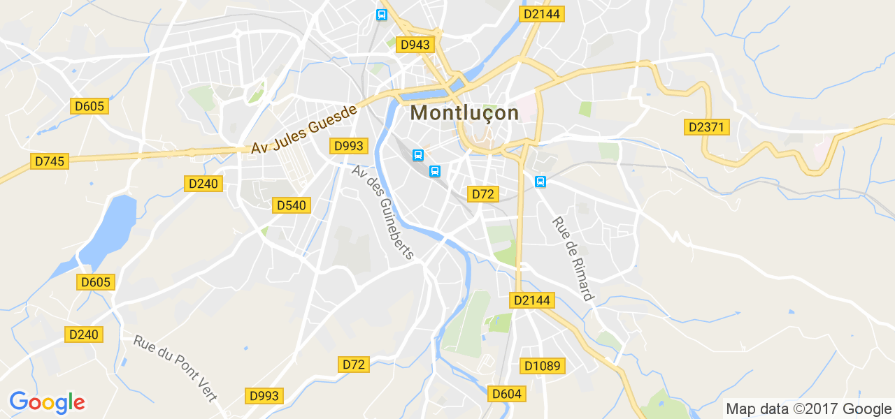 map de la ville de Montluçon