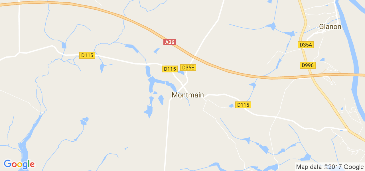 map de la ville de Montmain