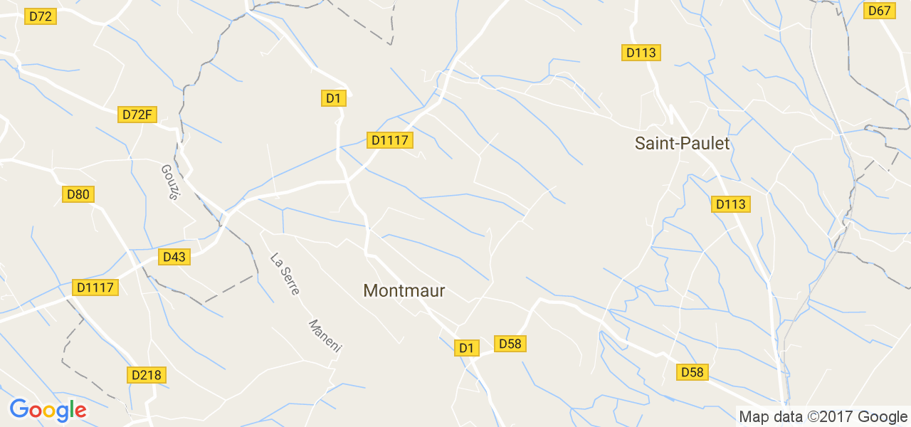 map de la ville de Montmaur