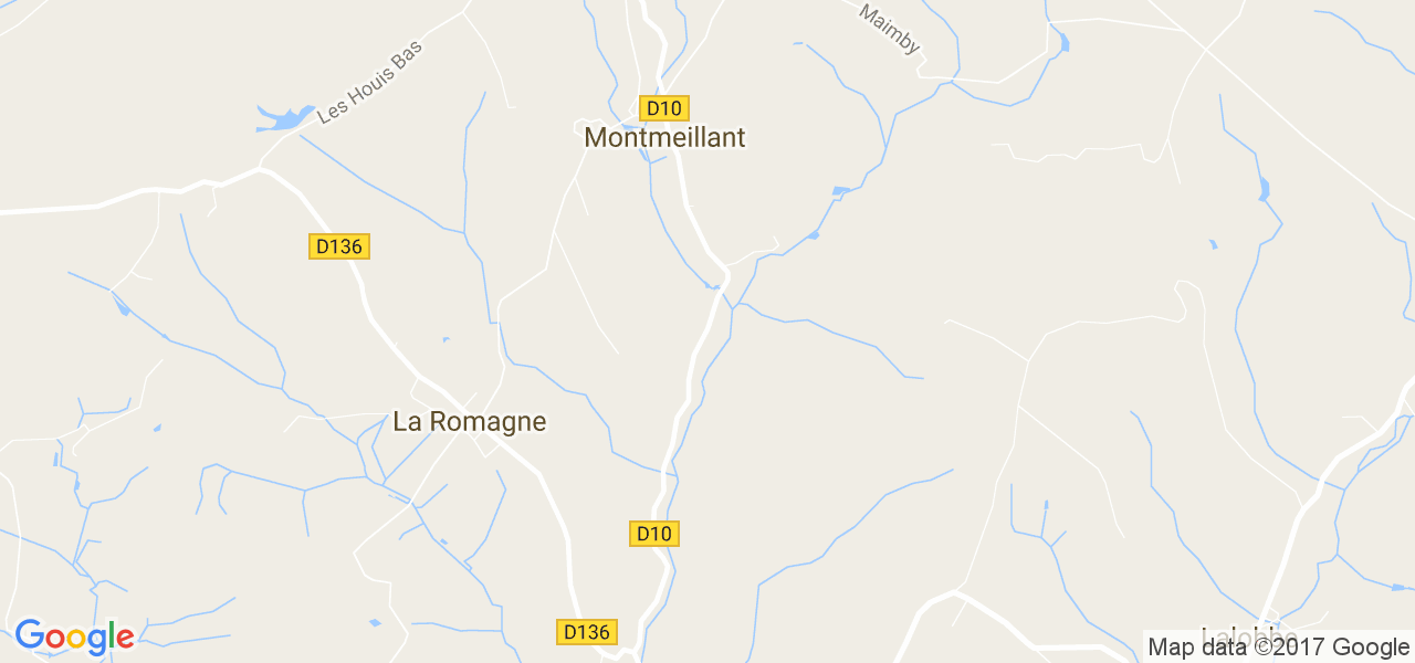 map de la ville de Montmeillant