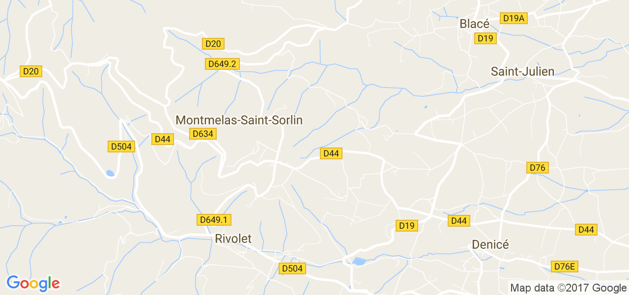 map de la ville de Montmelas-Saint-Sorlin