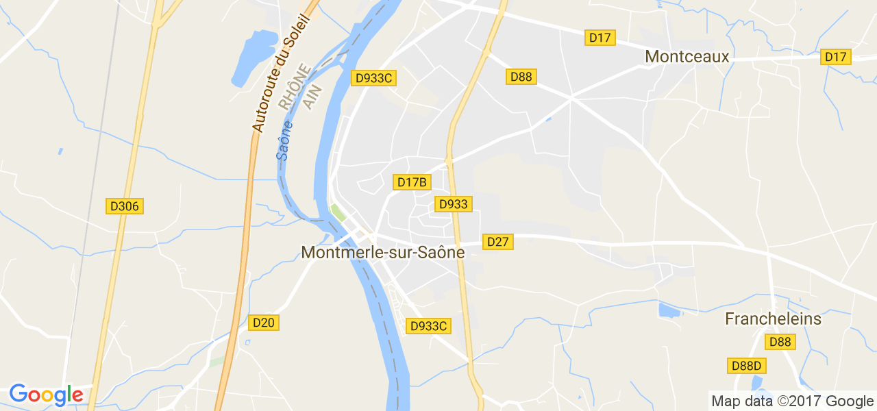 map de la ville de Montmerle-sur-Saône
