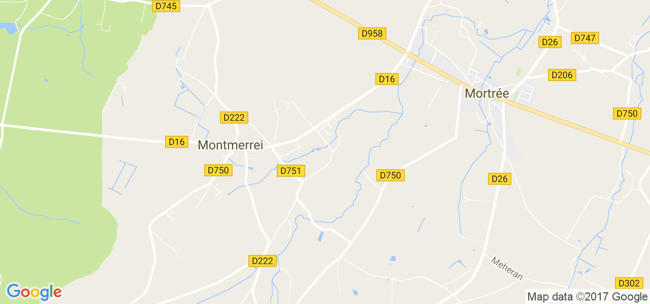 map de la ville de Montmerrei