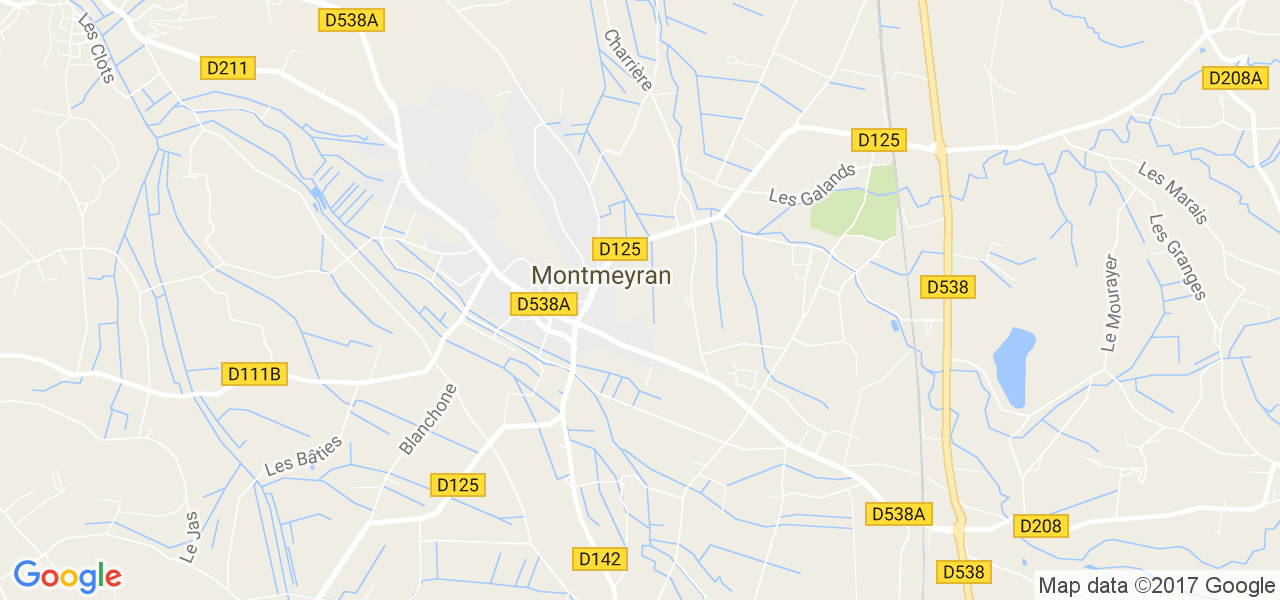 map de la ville de Montmeyran