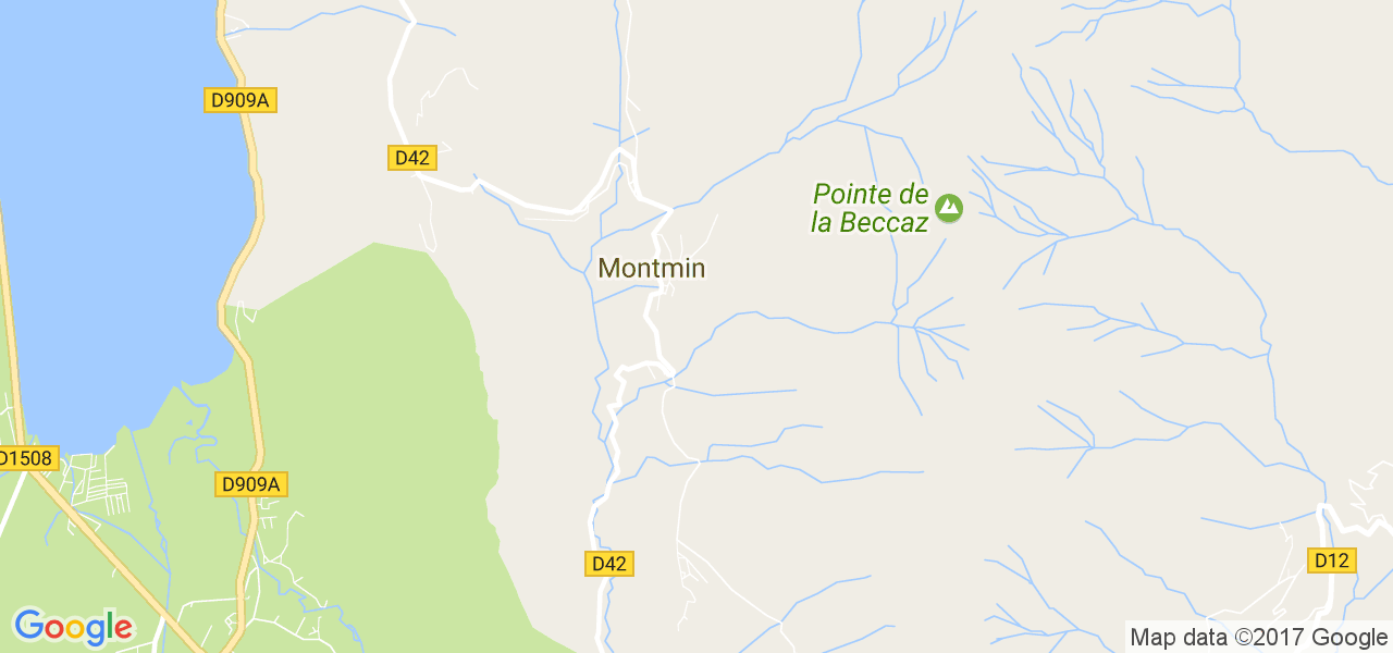 map de la ville de Montmin