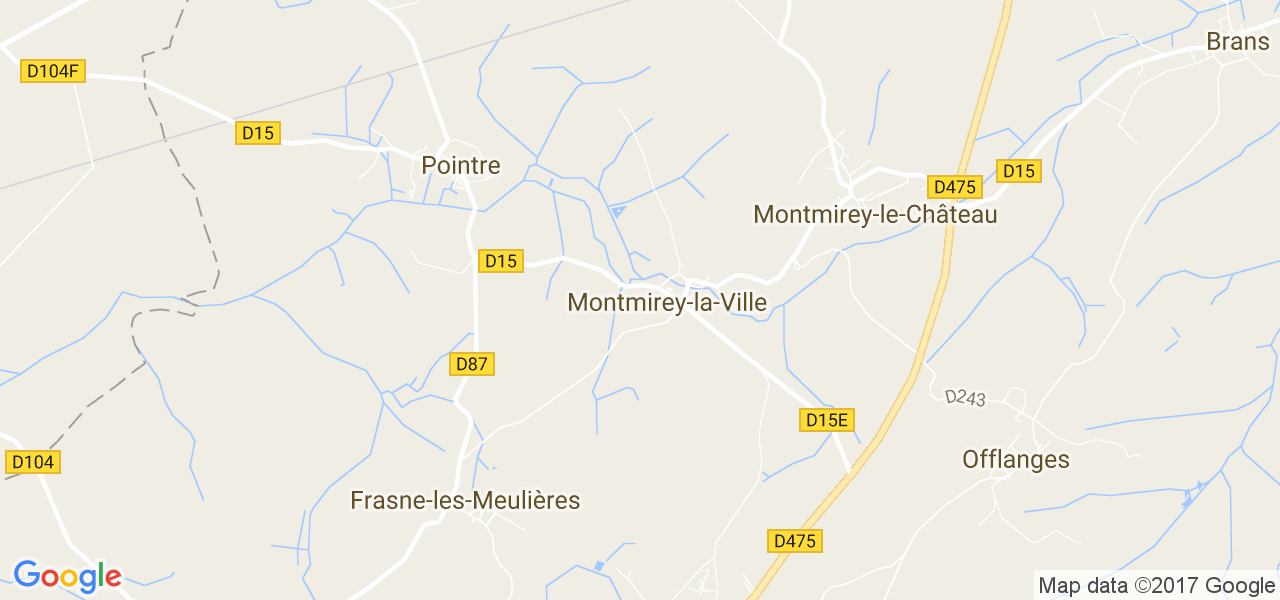 map de la ville de Montmirey-la-Ville