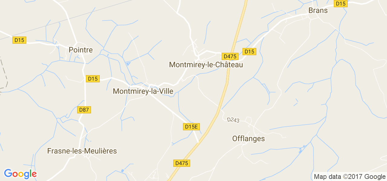 map de la ville de Montmirey-le-Château