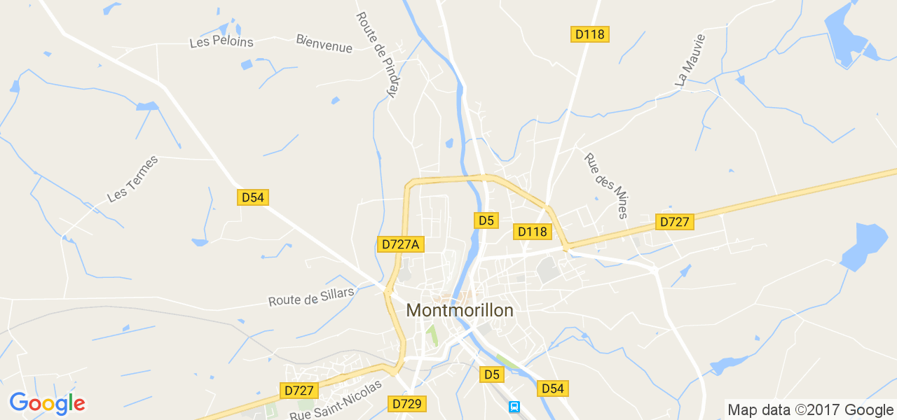 map de la ville de Montmorillon