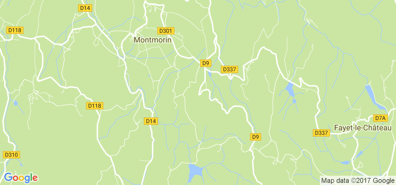 map de la ville de Montmorin