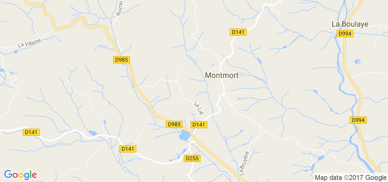 map de la ville de Montmort