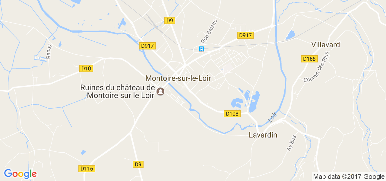 map de la ville de Montoire-sur-le-Loir