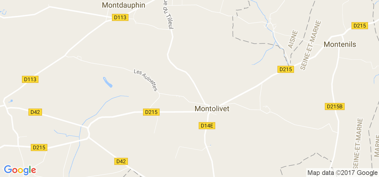 map de la ville de Montolivet