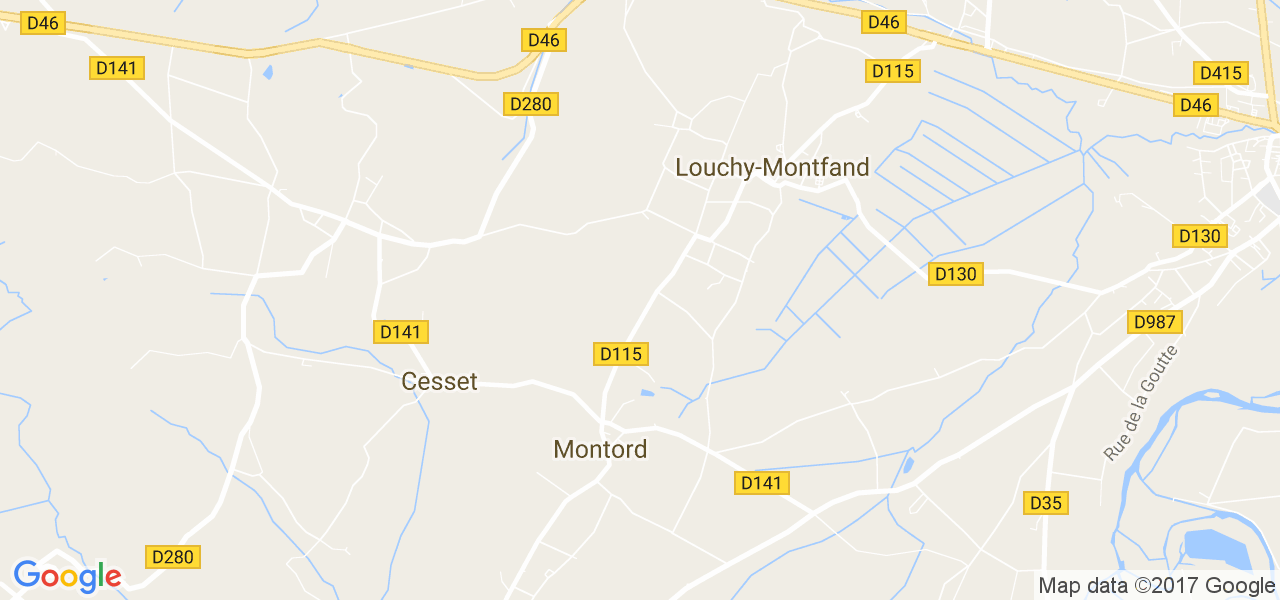 map de la ville de Montord