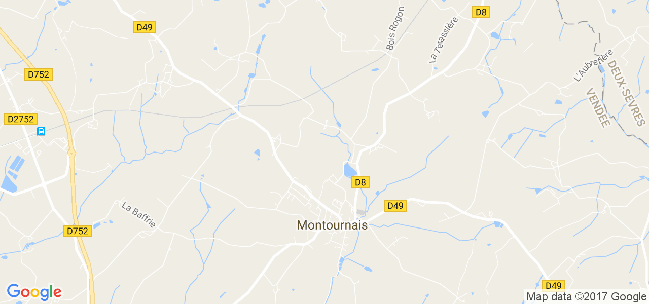 map de la ville de Montournais