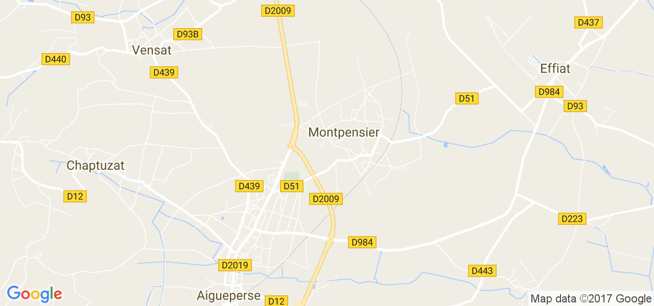 map de la ville de Montpensier