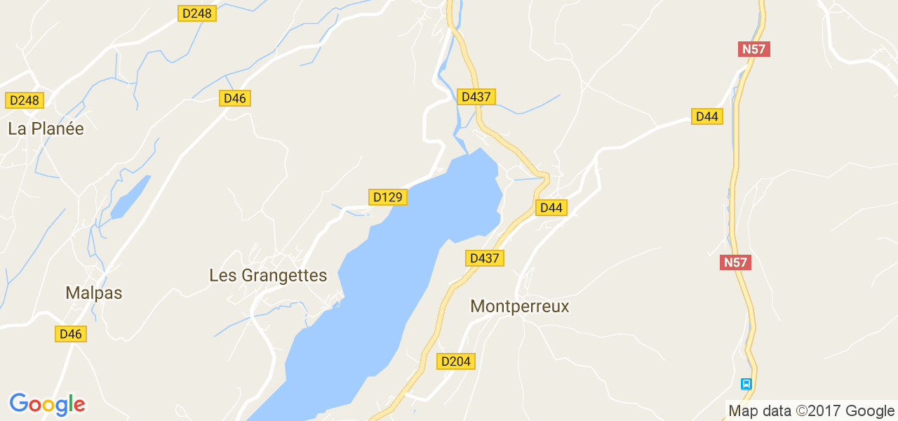 map de la ville de Montperreux