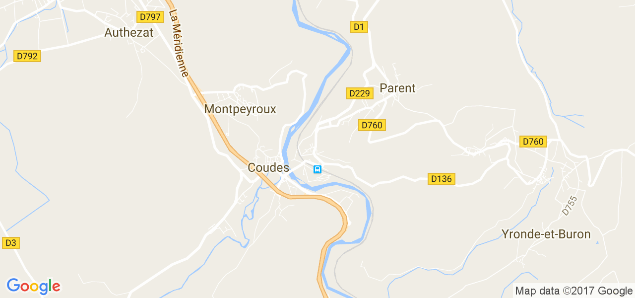 map de la ville de Montpeyroux