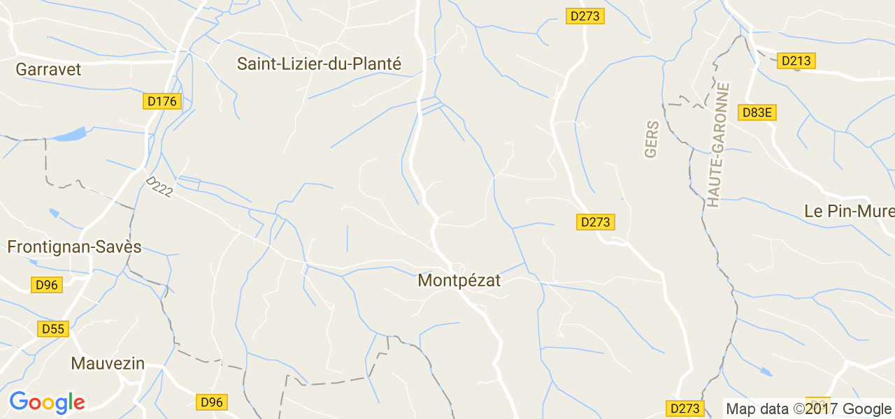 map de la ville de Montpezat