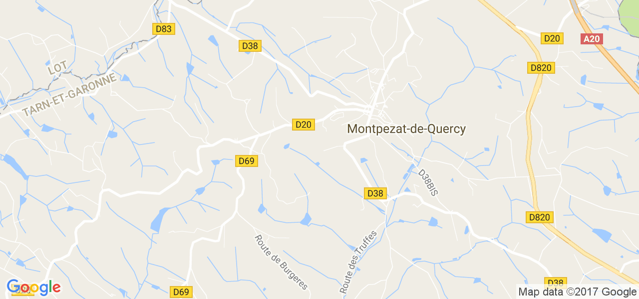 map de la ville de Montpezat-de-Quercy