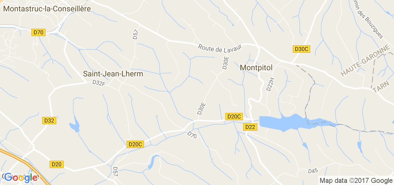 map de la ville de Montpitol