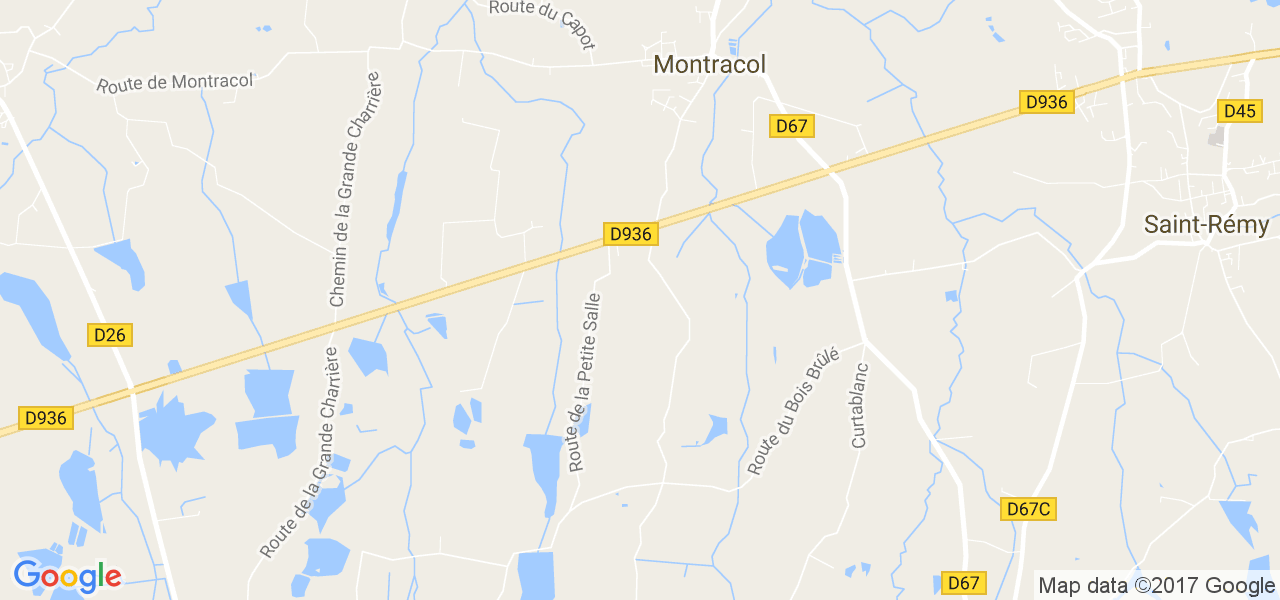 map de la ville de Montracol