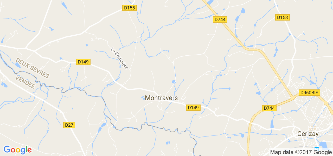 map de la ville de Montravers