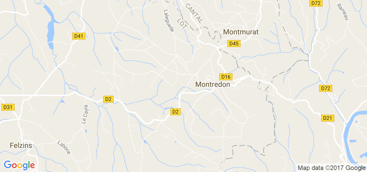 map de la ville de Montredon