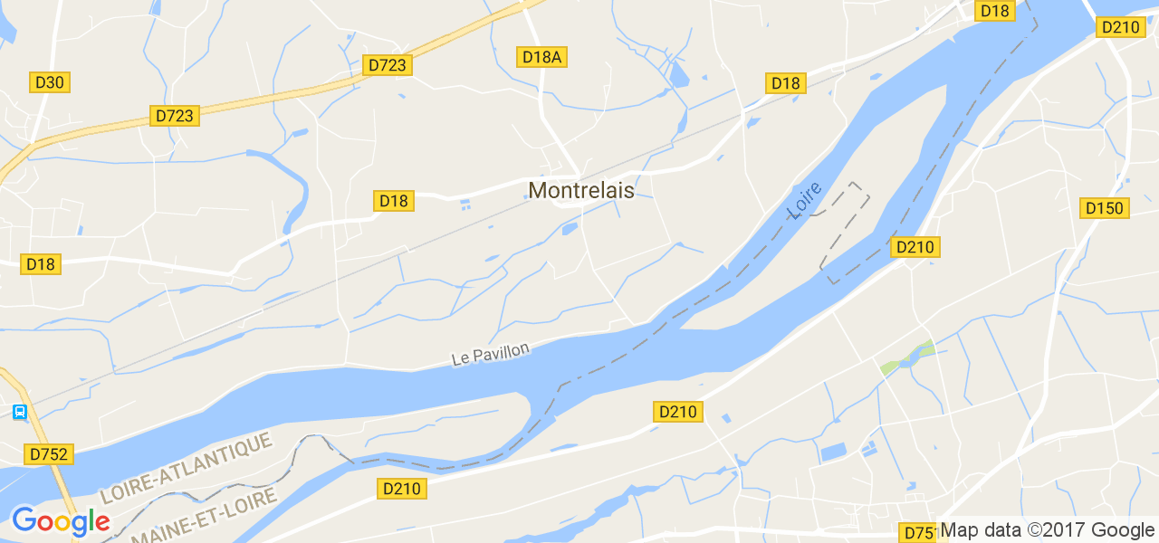 map de la ville de Montrelais