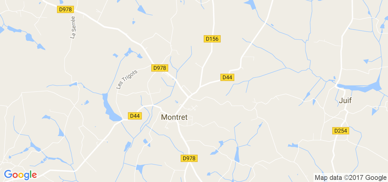 map de la ville de Montret