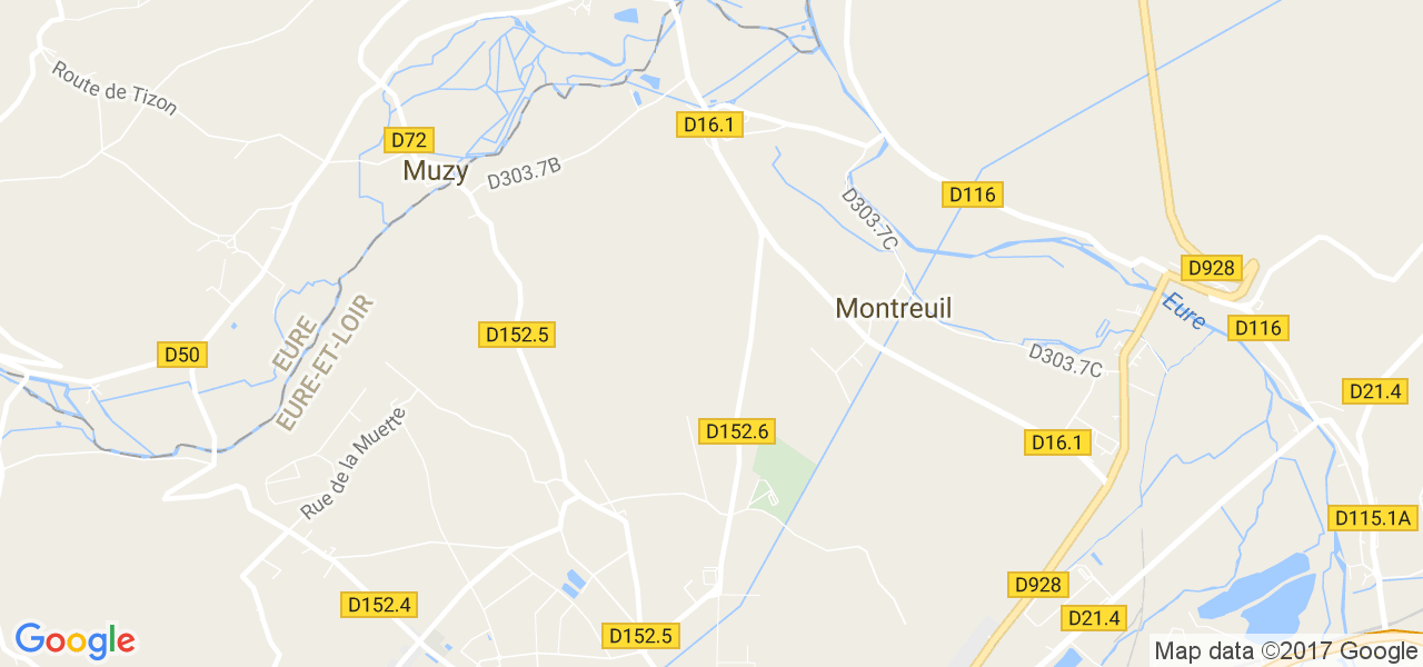 map de la ville de Montreuil