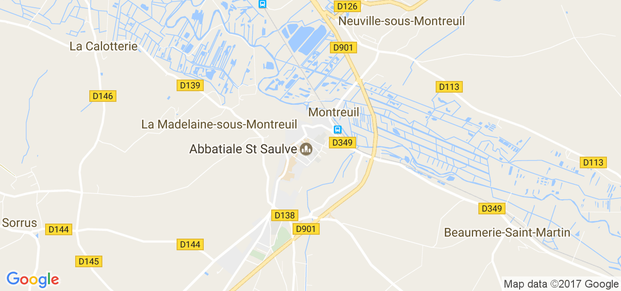 map de la ville de Montreuil