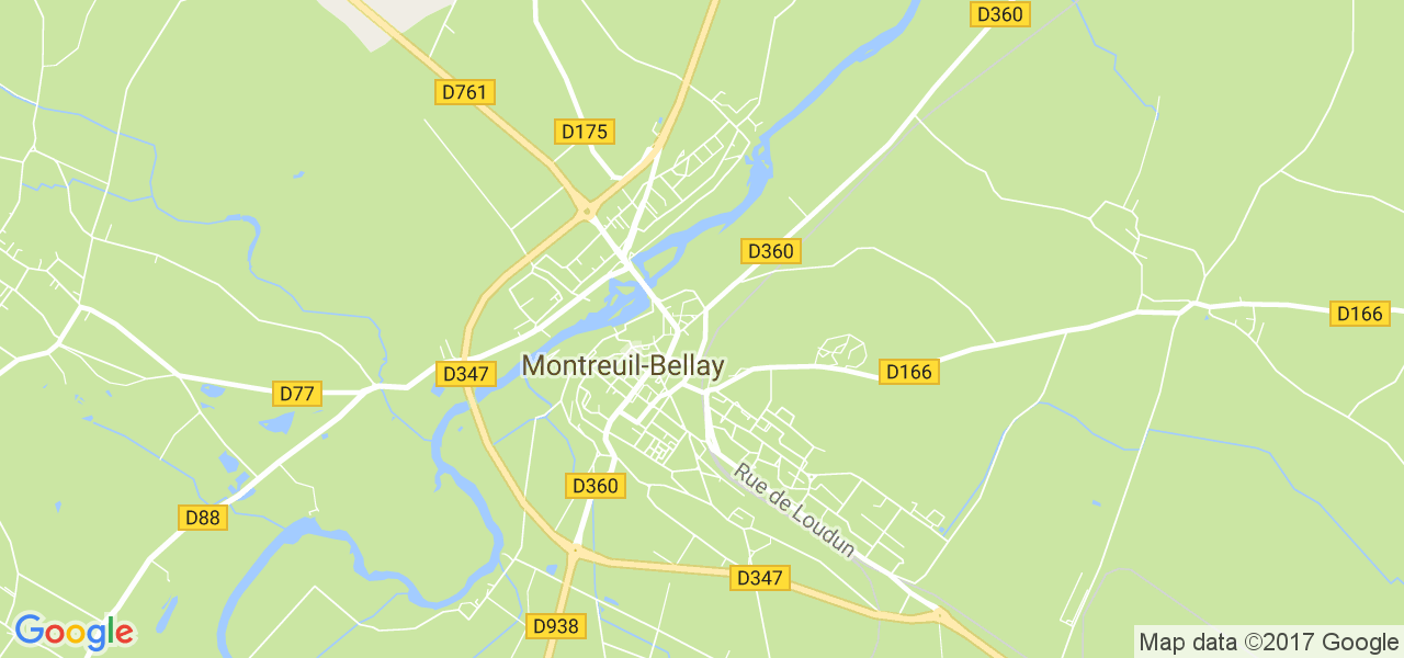 map de la ville de Montreuil-Bellay