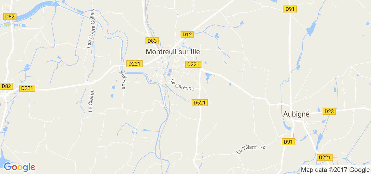 map de la ville de Montreuil-sur-Ille