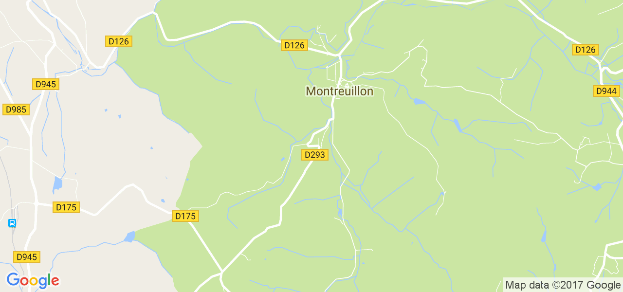 map de la ville de Montreuillon