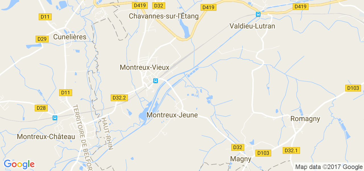 map de la ville de Montreux-Jeune