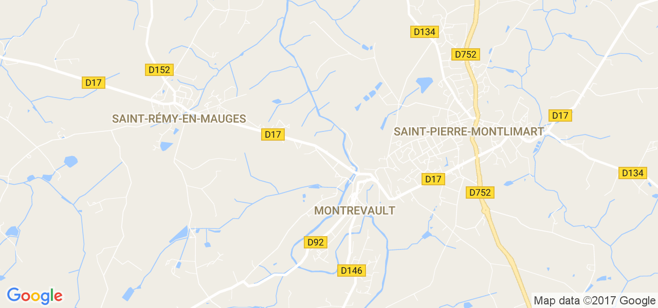 map de la ville de Montrevault