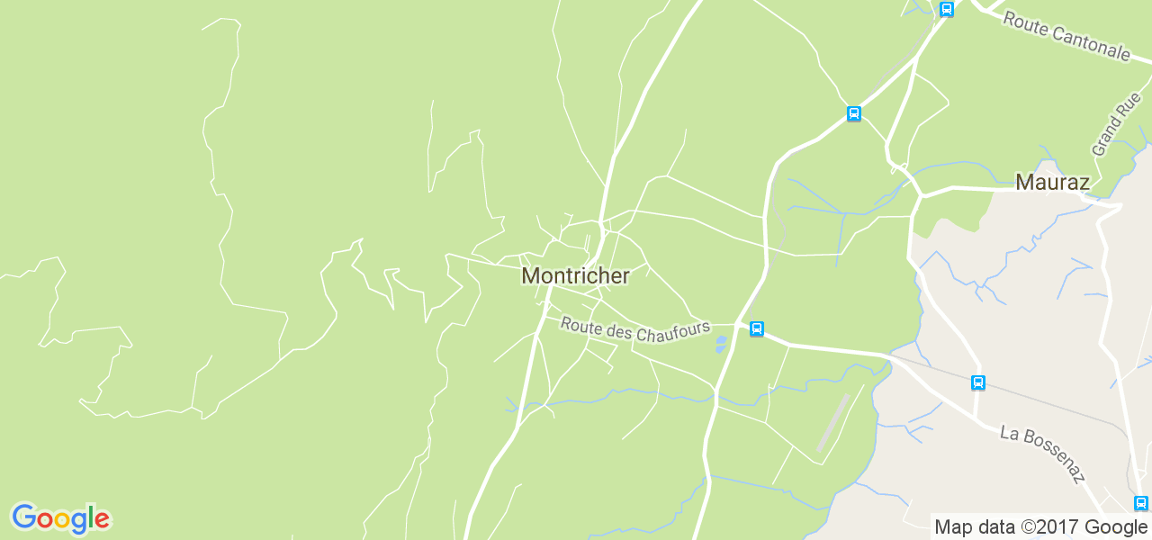 map de la ville de Montricher