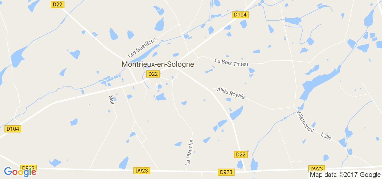 map de la ville de Montrieux-en-Sologne