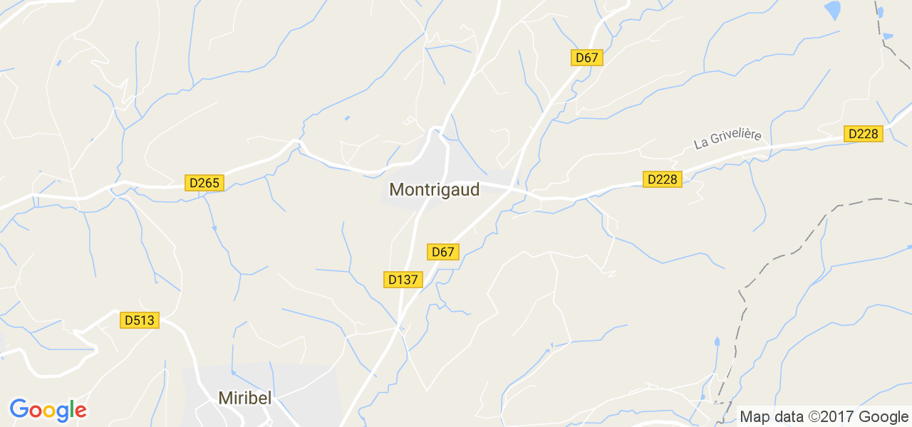 map de la ville de Montrigaud