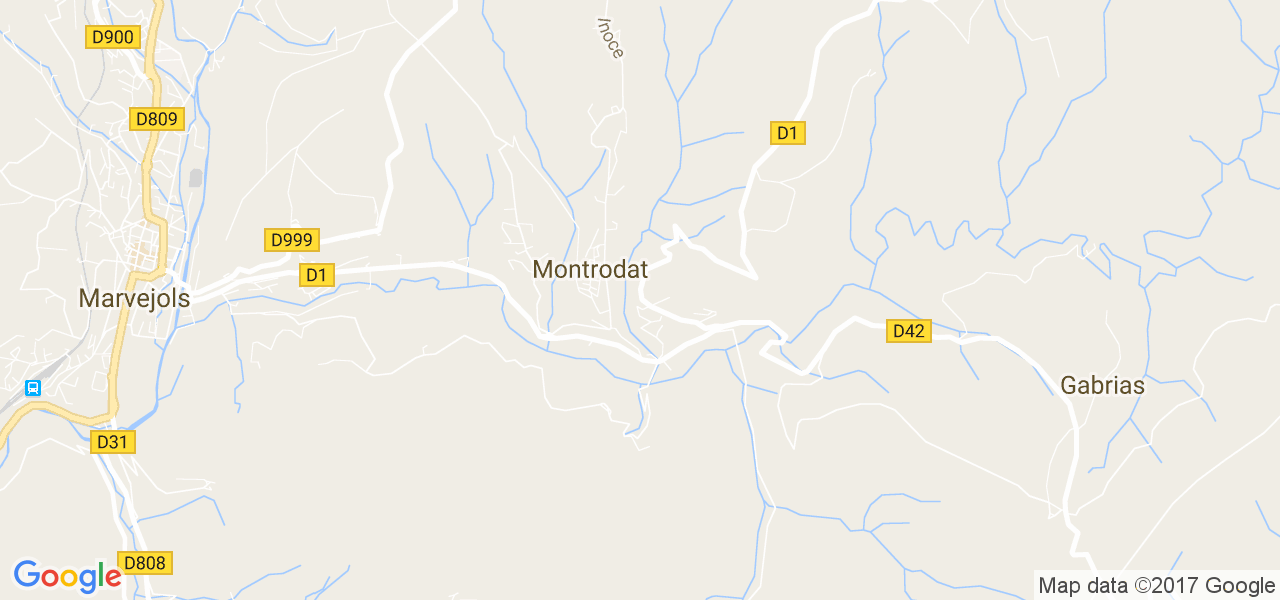 map de la ville de Montrodat