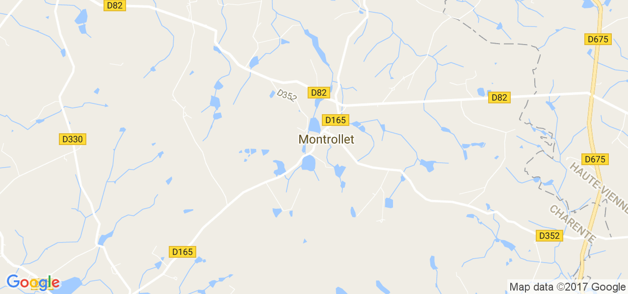 map de la ville de Montrollet