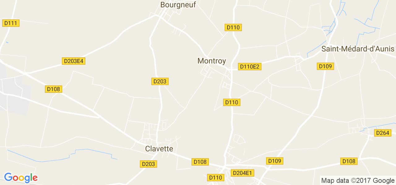 map de la ville de Montroy