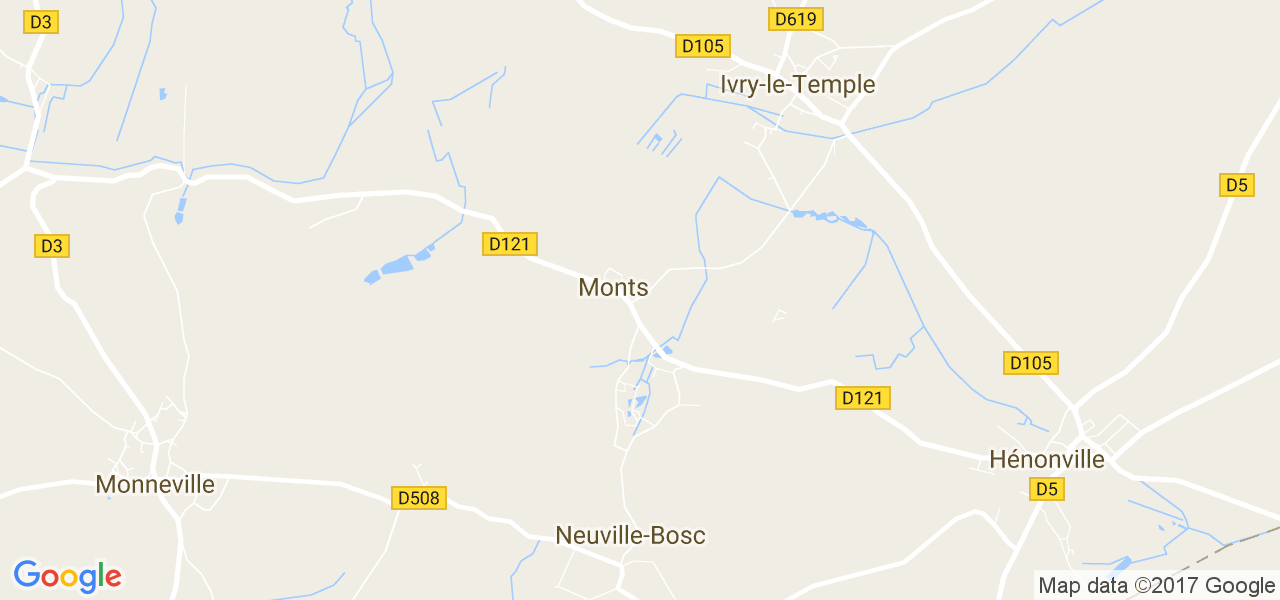 map de la ville de Monts