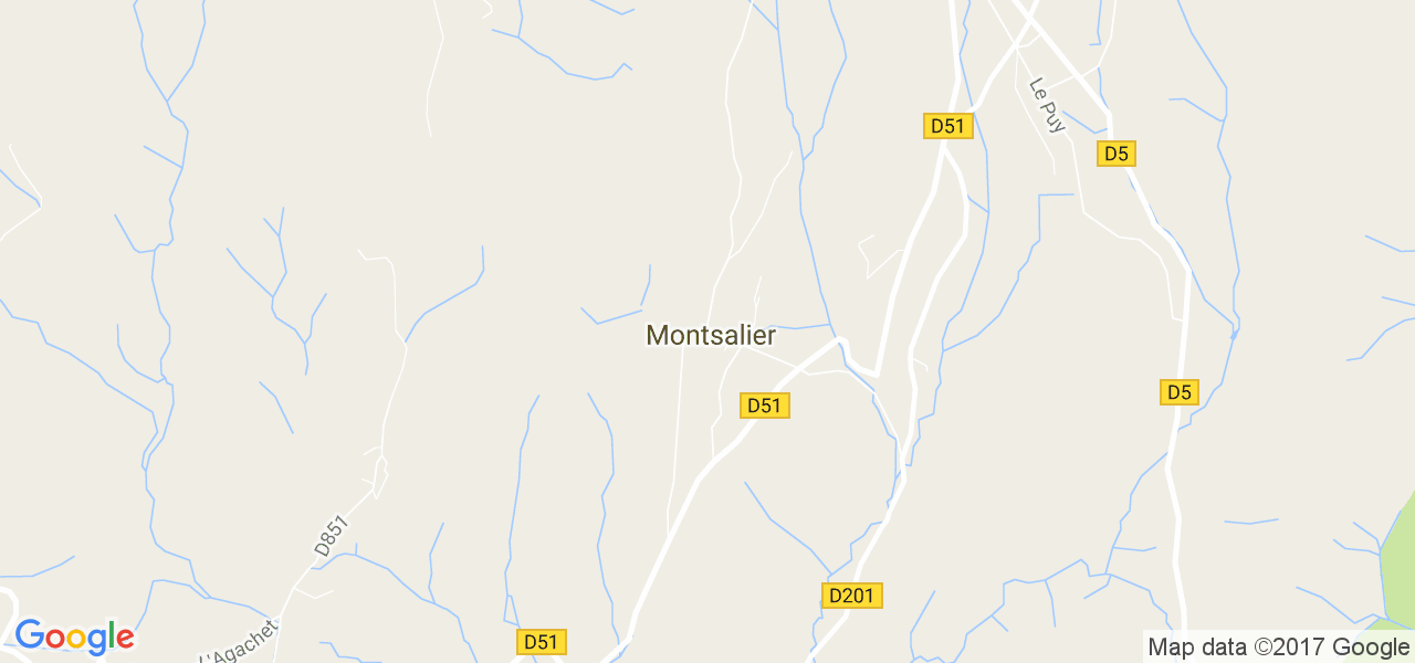 map de la ville de Montsalier