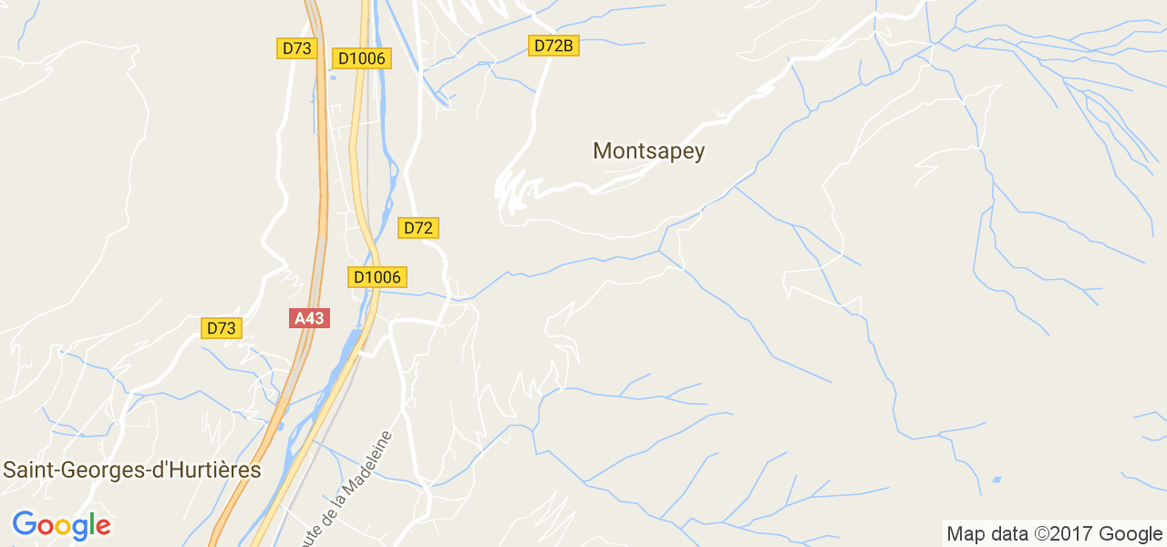 map de la ville de Montsapey