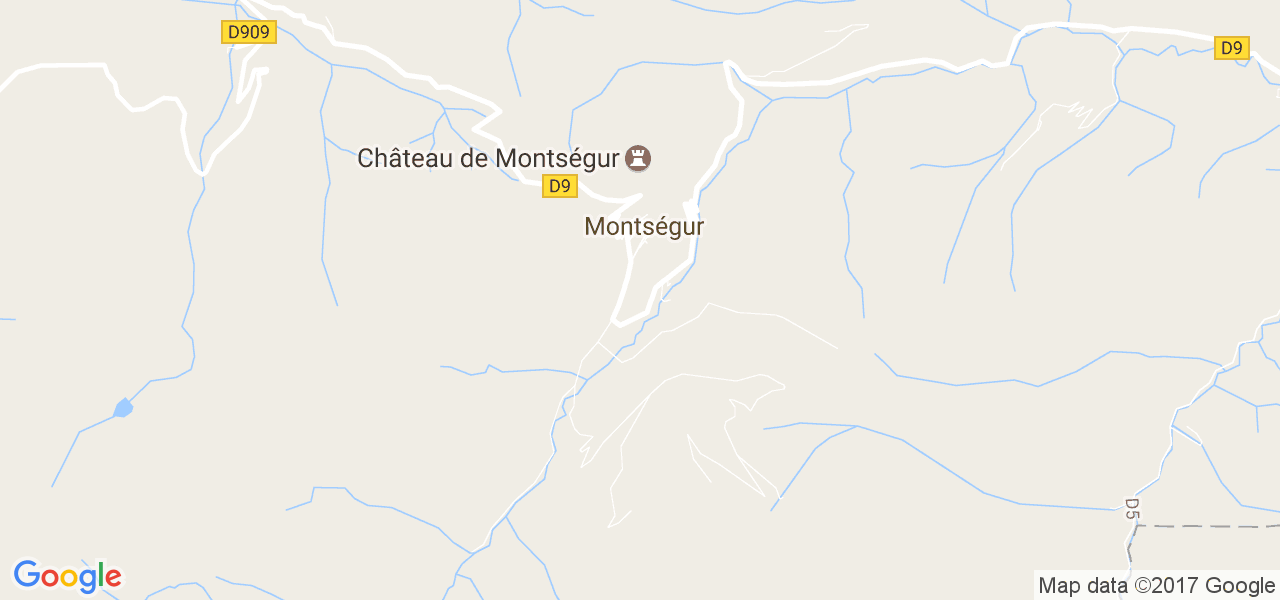 map de la ville de Montségur
